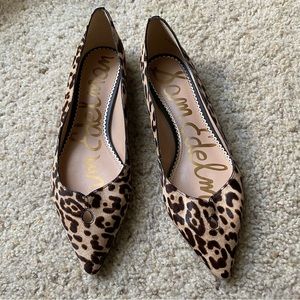 Brand New Sam Edelman Rosalie leopard print pointed toe flats in size 8.5